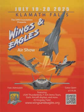 Wings & Eagles Air Show 2025 poster